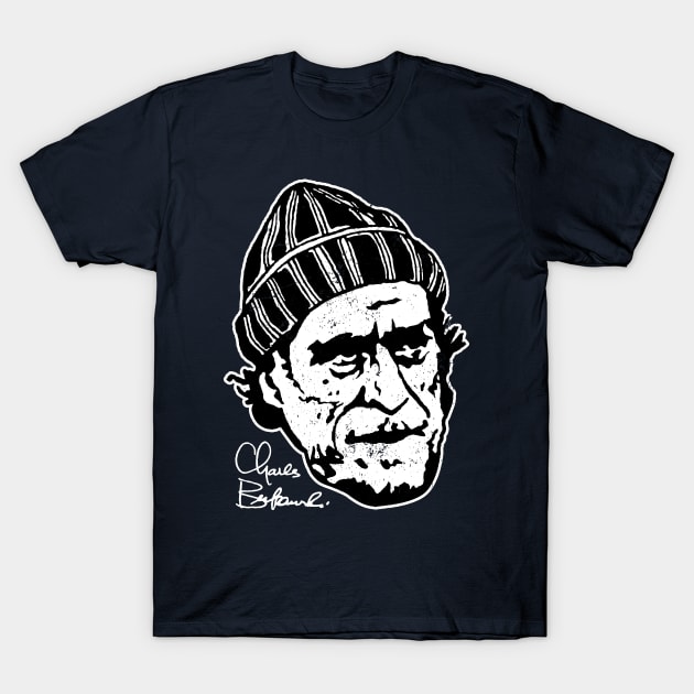 Charles Bukowski Signature Portrait T-Shirt by CultureClashClothing